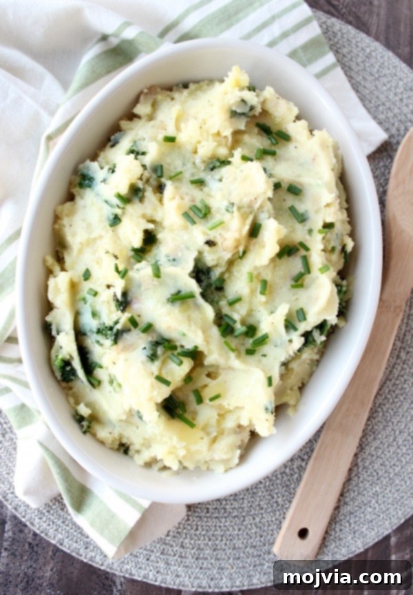 Garlic Kale Vegan Mashed Potatoes Recipe