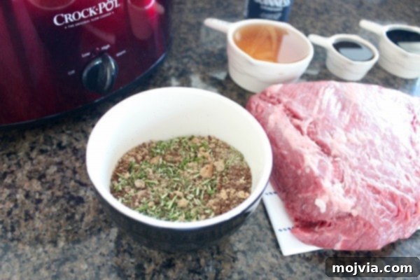 Mixing coffee rub for brisket
