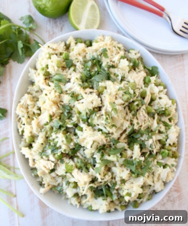 Delicious Green Curry Chicken Fried Rice with lime wedges