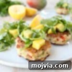 Coconut Crab Cakes with Mango Arugula Salad