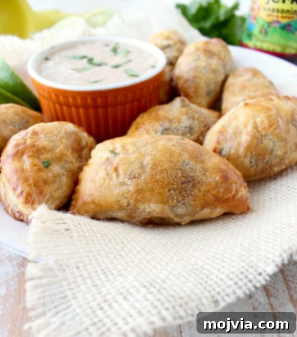 Fiery Jamaican Jerk Beef Patties 4 The savory beef patty filling, rich with jerk seasoning and onions, prepared in a skillet.