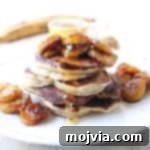 Golden Caramelized Plantain Stacks 2 Give your pancakes a sweet taste of the Caribbean, with this delicious & easy 20 minute recipe for Caramelized Plantain Pancakes!