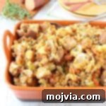 The most delicious and easy Gluten Free Stuffing Recipe made with gluten free cornbread, white bread and sweet potatoes!