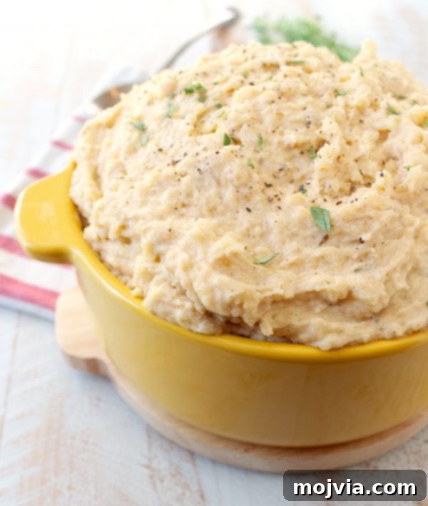 A Thanksgiving plate featuring sliced Cajun Turkey, a generous scoop of Cajun Mashed Potatoes, and a drizzle of gravy.