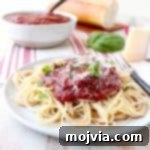 Ditch the store-bought jar for this easy spaghetti sauce recipe, made in under 30 minutes! It's delicious, gluten free & vegan!