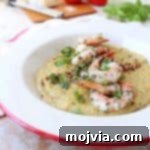 Easy Italian Shrimp & Polenta, made gluten-free in a rice cooker for a quick meal with minimal cleanup.