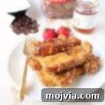 Macadamia Nut Crispy French Toast Sticks are a fun & delicious breakfast recipe, that's also so easy to make!