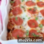 Ultimate Pizza Spaghetti Casserole 11 pizza baked spaghetti in casserole dish
