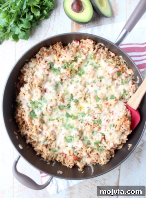 One Pan Zesty Turkey Taco Rice 3 Turkey Taco Rice Skillet cooking in a single pot, showcasing the ease and convenience of a one-pot meal