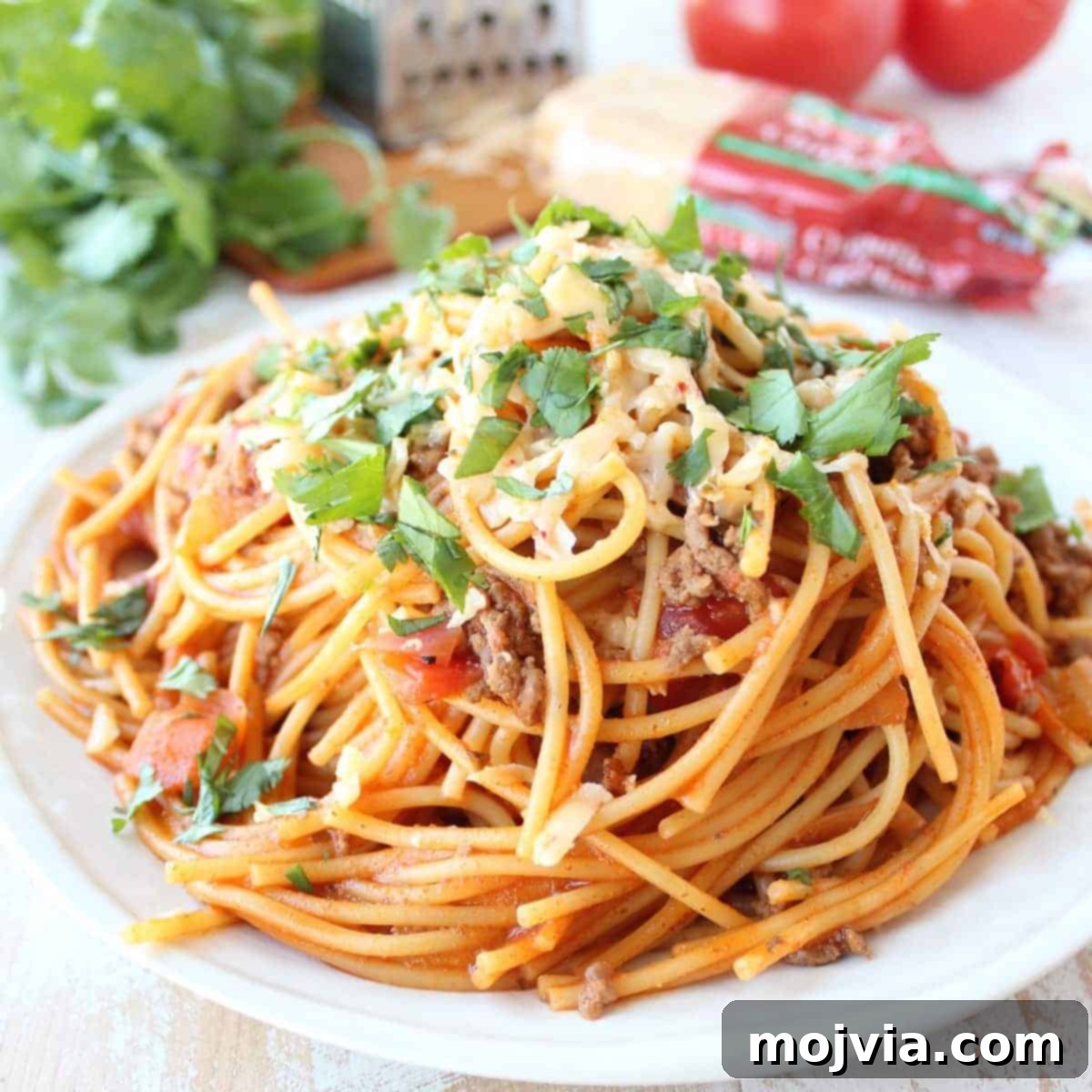 Pantry Power: Simple Recipes and Your Shopping List 11 Hearty One Pot Buffalo Taco Spaghetti Recipe, perfect for a quick and flavorful meal