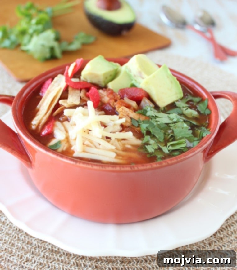 Pantry Power: Simple Recipes and Your Shopping List 12 Warm and inviting Slow Cooker Chipotle Chicken Tortilla Soup Recipe