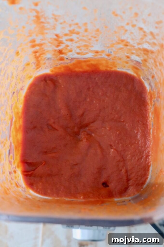 Classic Red Enchilada Sauce 5 red enchilada sauce blended in blender