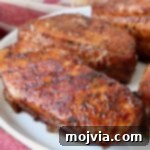 Artisan Smoked Pork Chops 13 seasoned smoked pork chops on plate