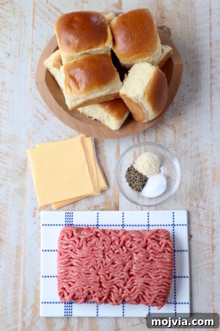 cheeseburger slider ingredients