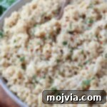 risotto in bowl with fork