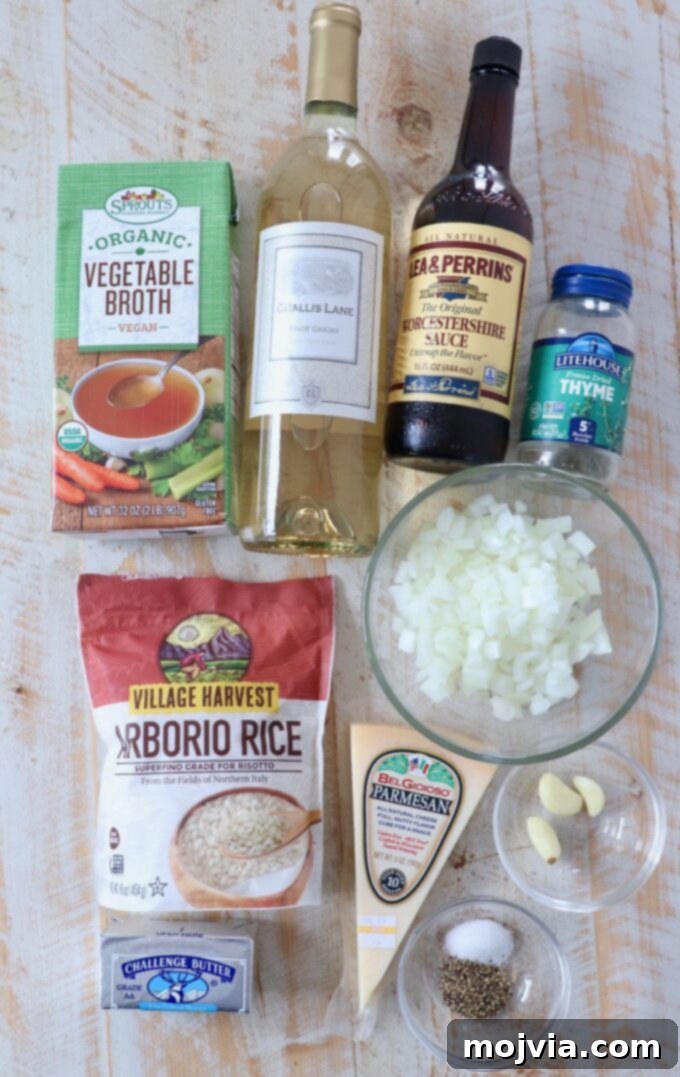 Quick & Creamy Instant Pot Risotto 3 instant pot risotto ingredients