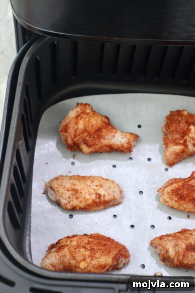 Sous Vide Wings: Crispy, Juicy Perfection 9 seasoned chicken wings in air fryer