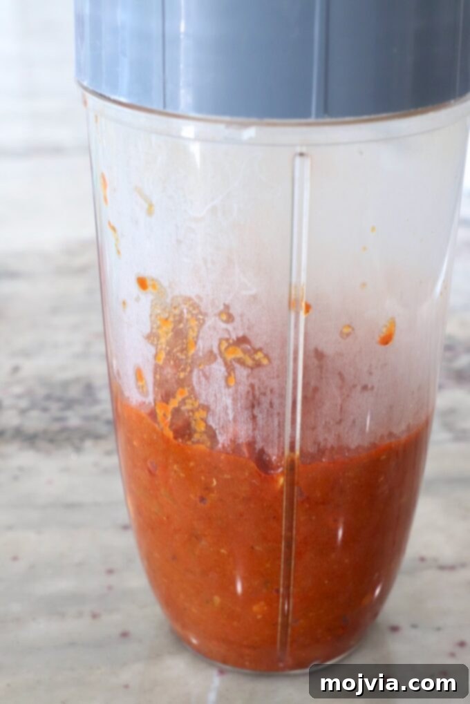 Buttery Paneer Indulgence 7 pureed tomato sauce in blender