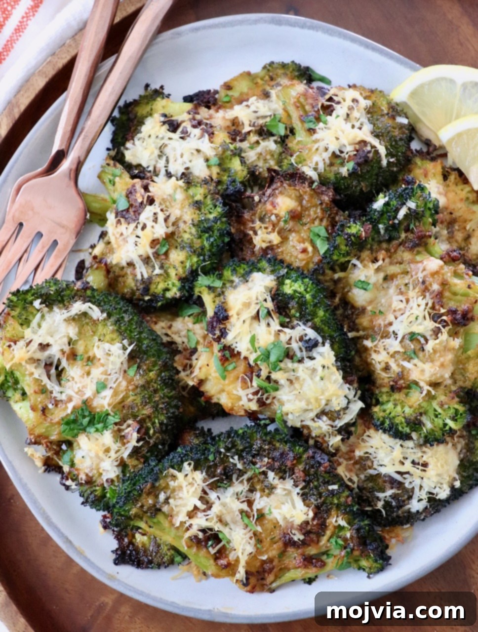 Crispy Smashed Broccoli 11 A vibrant plate of crispy smashed broccoli garnished with fresh herbs, ready to be served