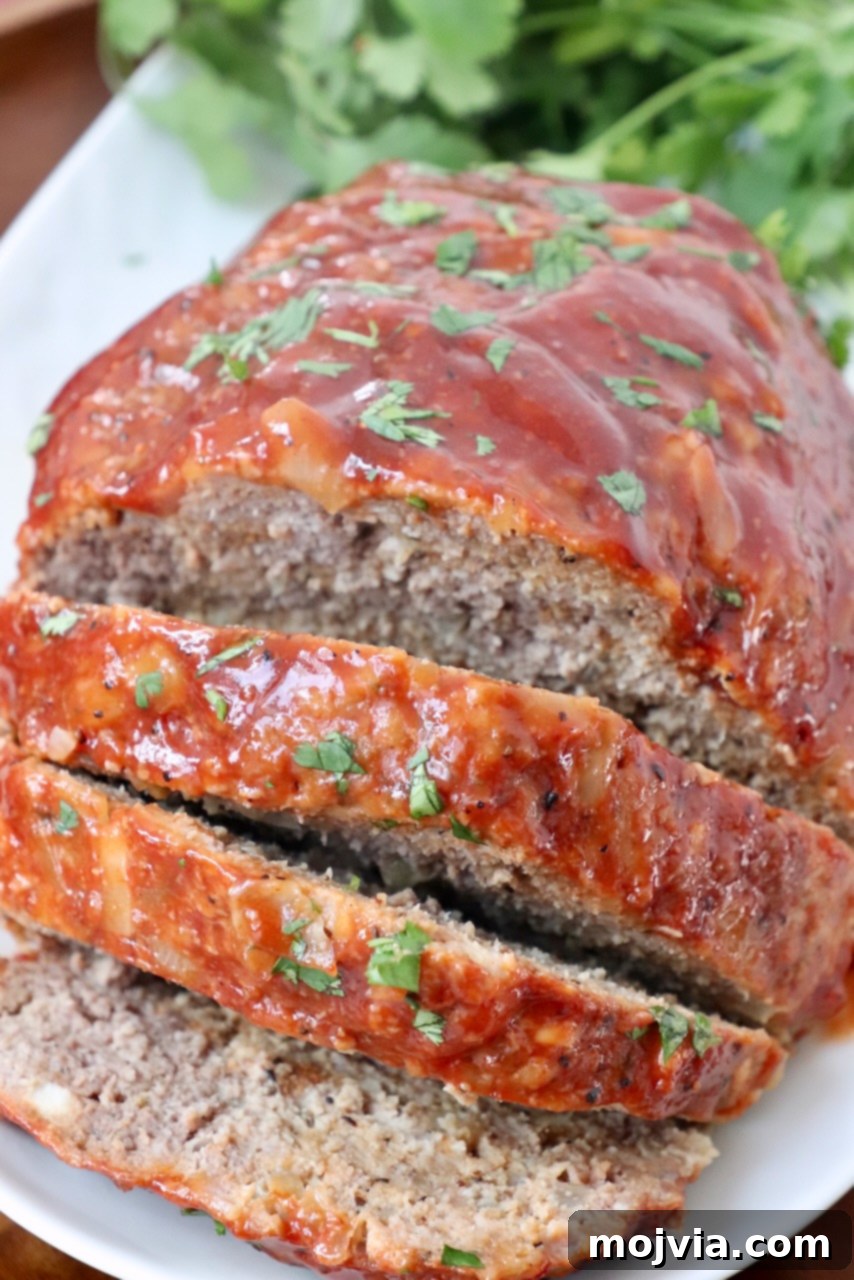 meatloaf sliced on a plate
