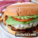California Dream Burger 10 burger on plate with fries