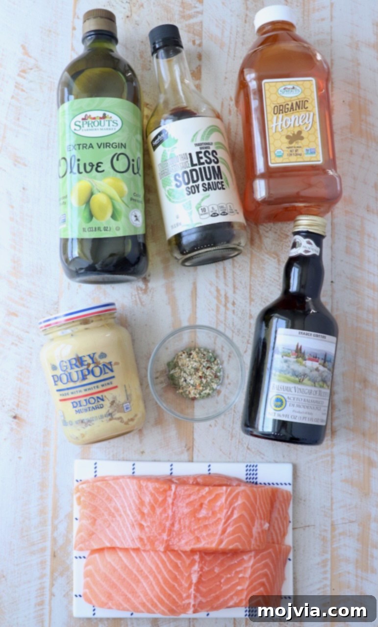 ingredients for salmon marinade