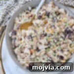 Garden Chicken Medley 8 chicken salad in bowl with spoon