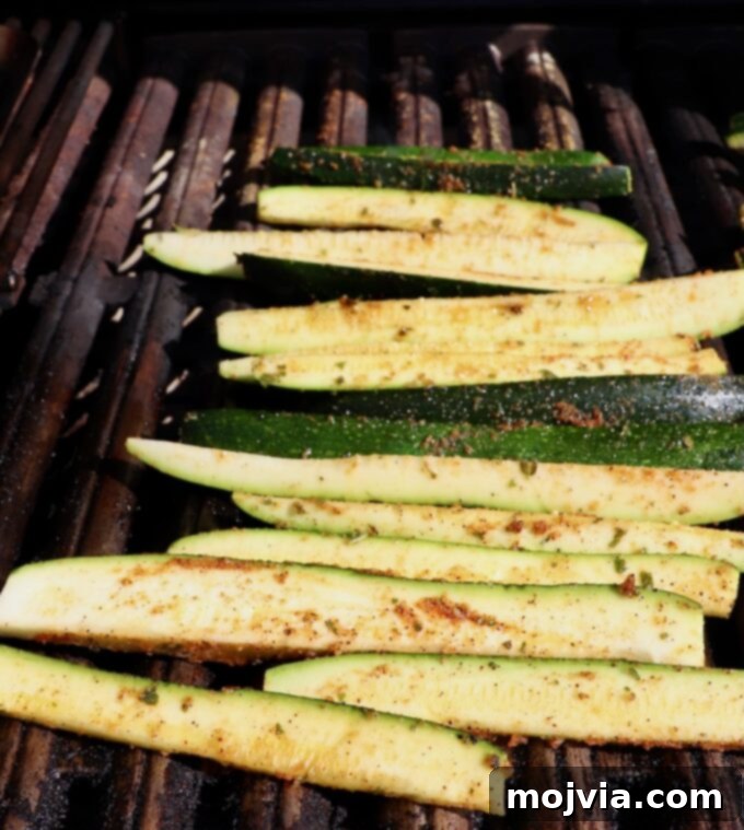 Mastering Zucchini: Your Essential Cooking Guide 4 zucchini spears on grill