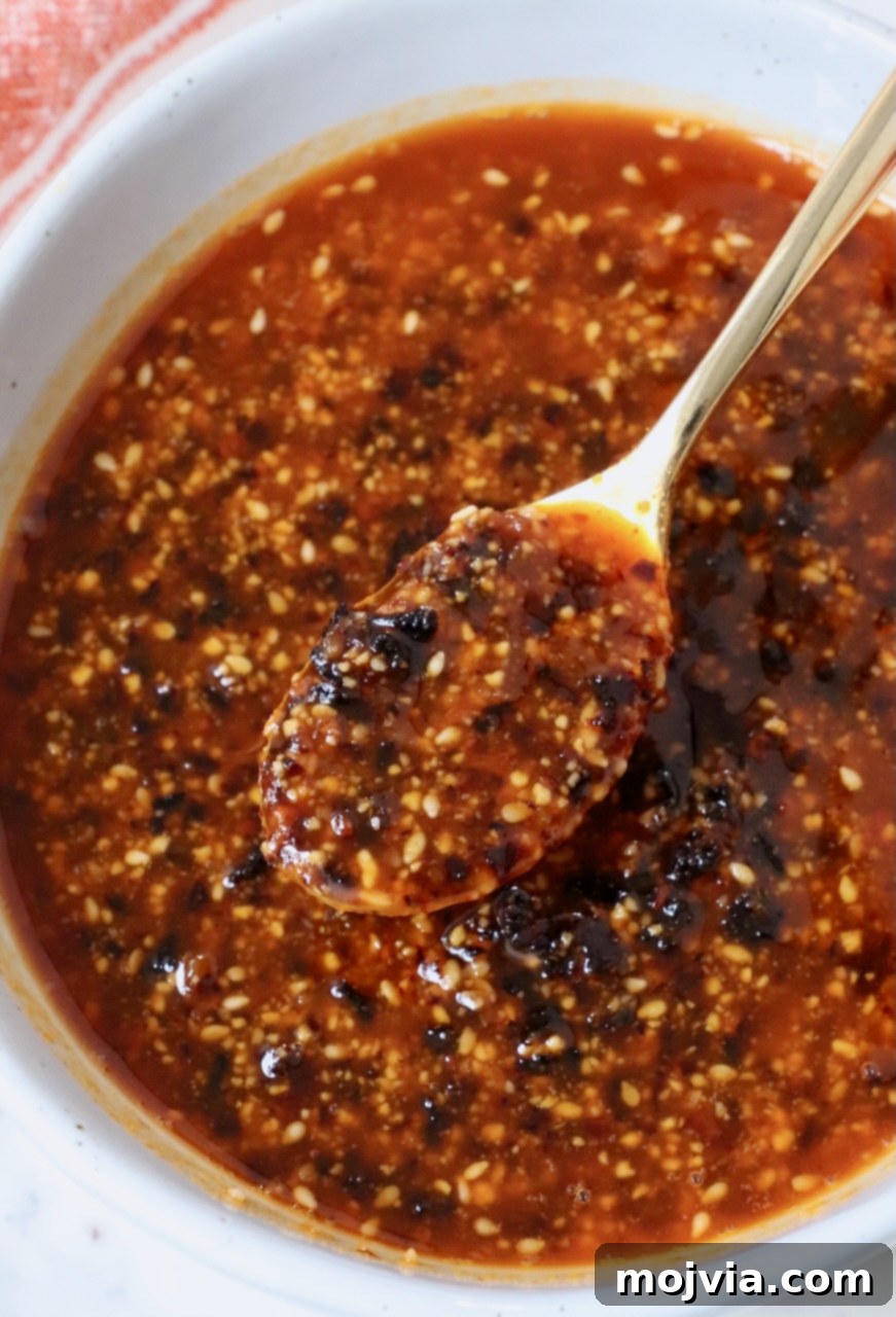 Salsa Macha 2 salsa macha in bowl with spoon