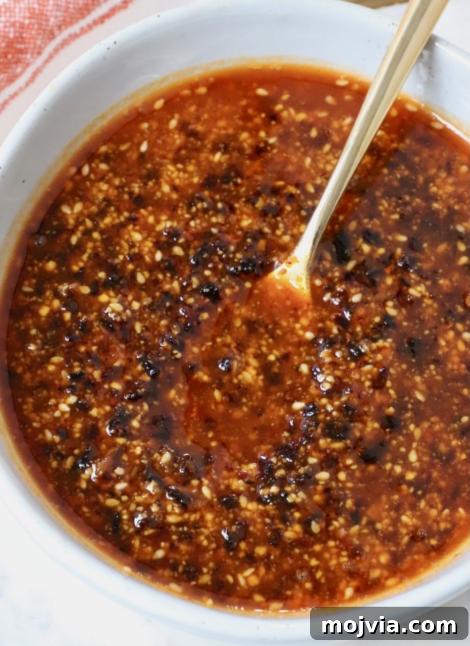 Salsa Macha 9 salsa macha in bowl with spoon