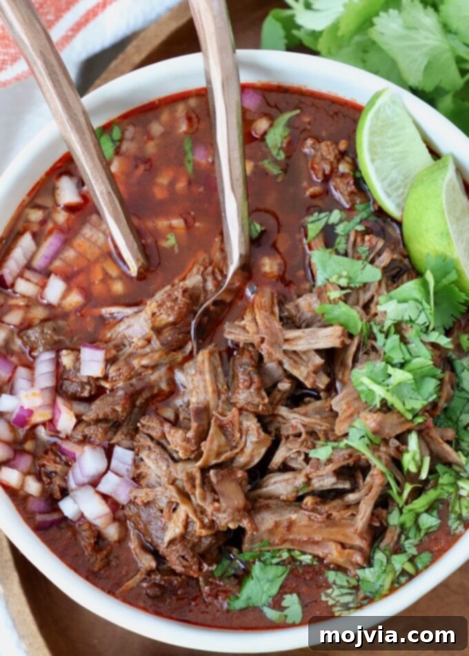 Ultimate Birria Flavor Mix 4 birria in bowl with forks