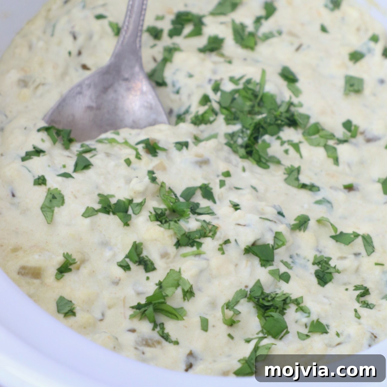 Slow Cooker Green Chili Queso Blanco