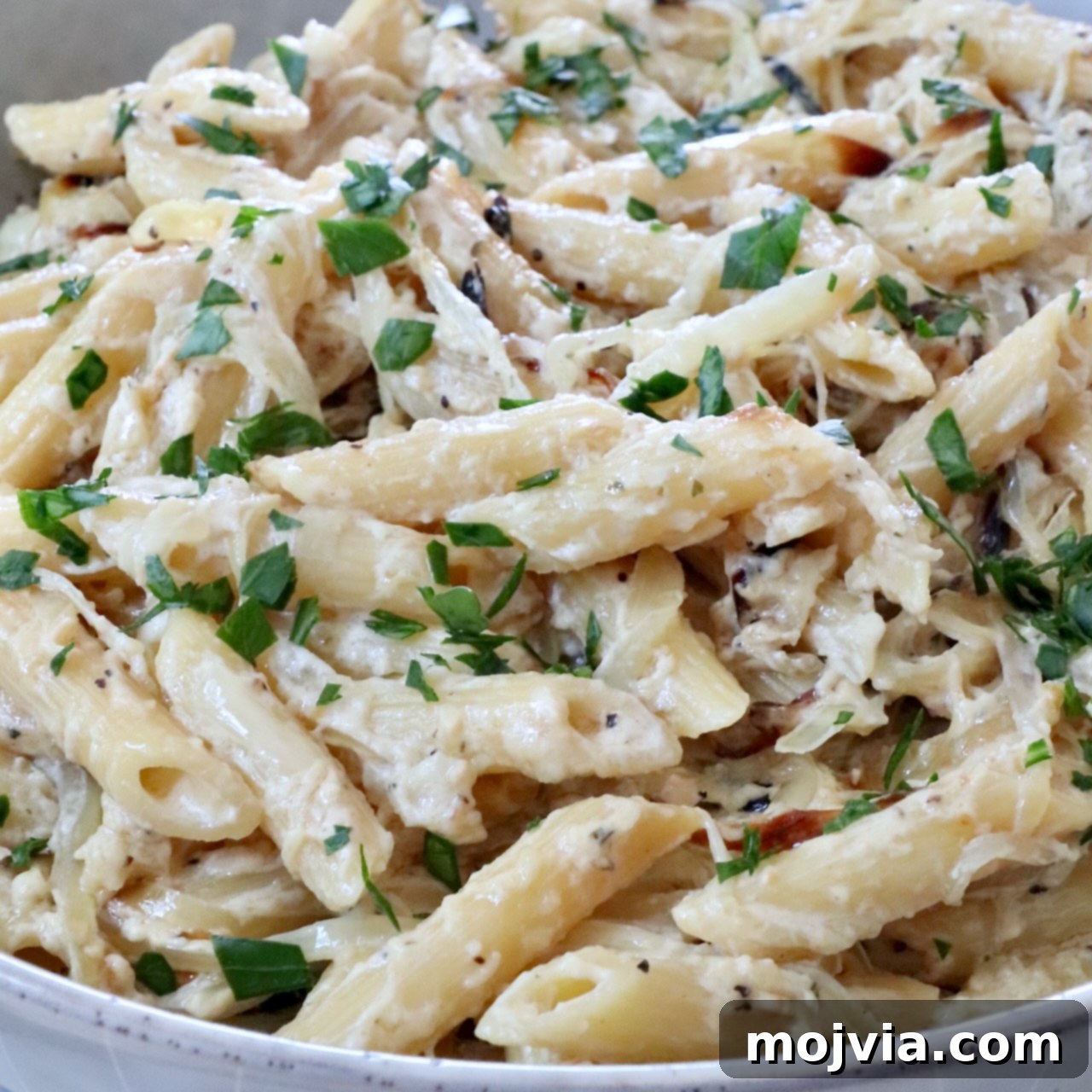 Baked French Onion Boursin Pasta