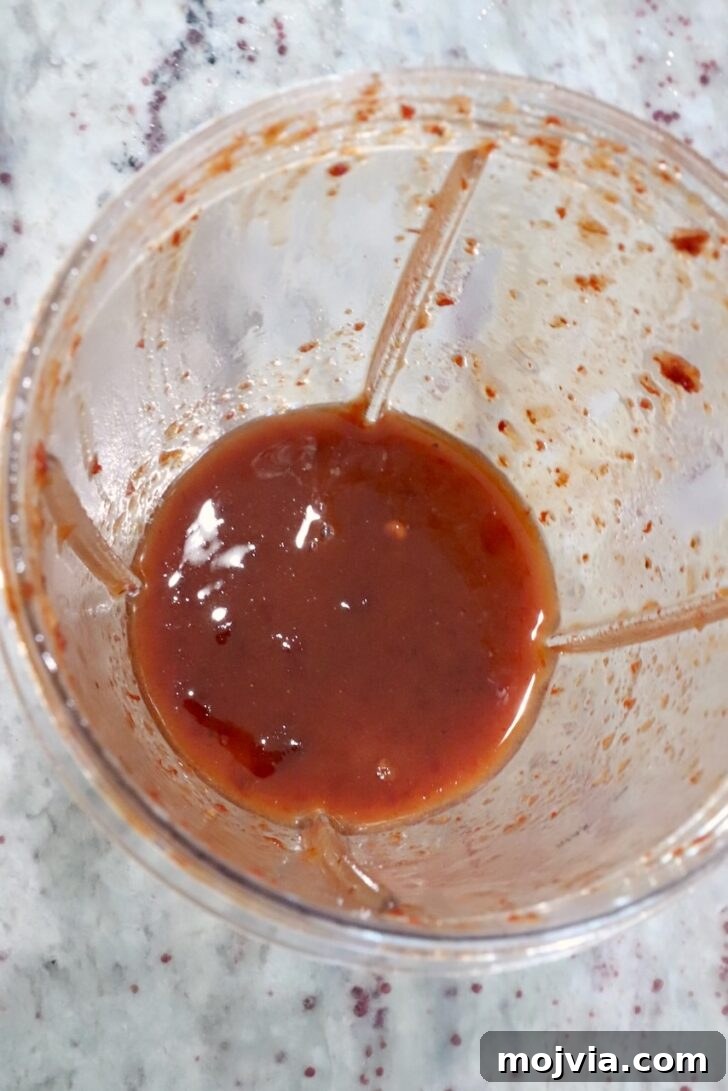 Chipotle Honey Chicken Tacos Made in the Air Fryer 8 chipotle honey sauce in a blender cup